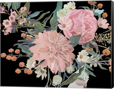 Framed Night Blooming Flowers II Print