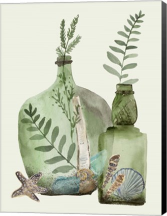 Framed Ocean in a Bottle III Print