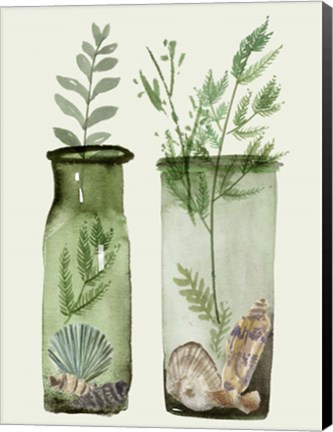 Framed Ocean in a Bottle V Print