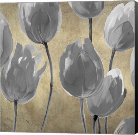 Framed Grey Tulips I Print