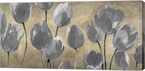 Framed Grey Tulips Print