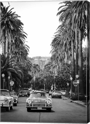 Framed Boulevard in Hollywood (BW) Print