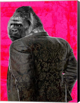 Framed Ape in a Suit (Pop Version) Print