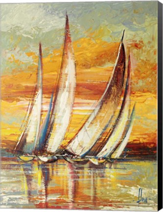 Framed Regata al Tramonto I Print