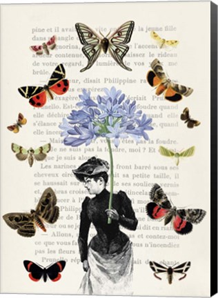 Framed Lady of Butterflies Print