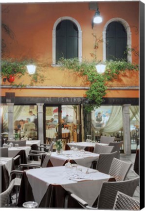 Framed Al Teatro Cafe, Venezia Print