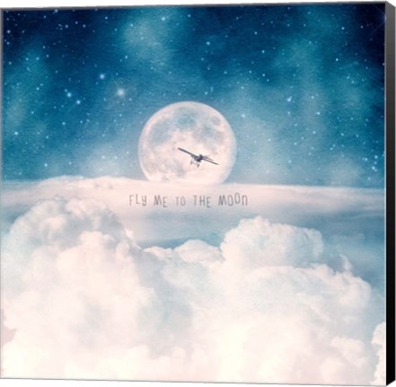 Framed Moonrise Over the Clouds Print