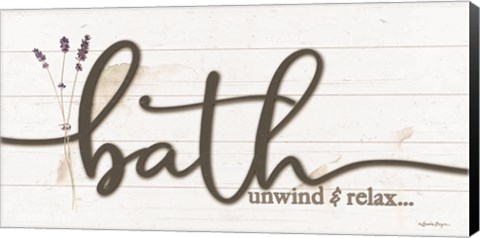Framed Bath Unwind &amp; Relax Print