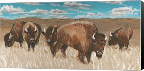 Framed Bison Herd I Print