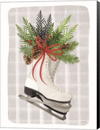 Framed Christmas Skates Print