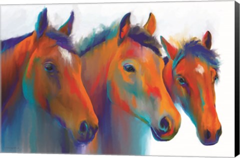 Framed Painted Ponies Print