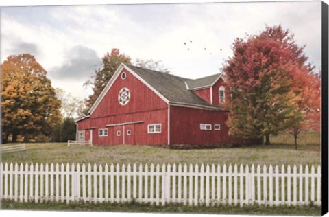 Framed Fall Barn Print