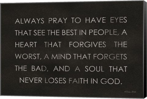 Framed Always Pray Print