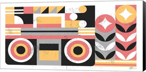 Framed Abstract Boombox Print