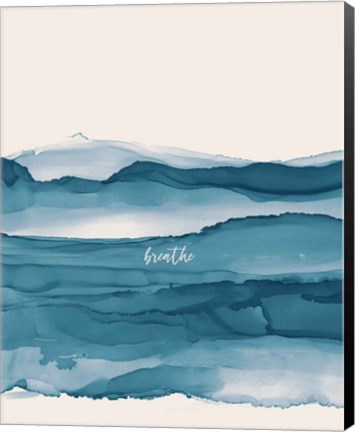 Framed Coastal Ink I Eventide Crop I Breathe Print