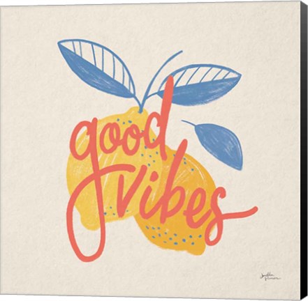 Framed Good Vibes Lemons I Bright Print