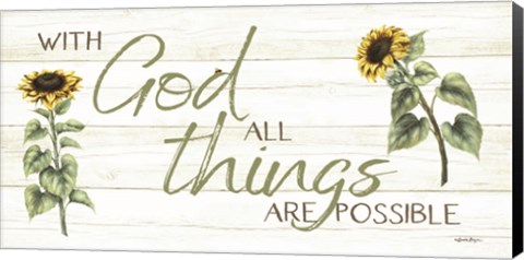 Framed With God All Things Are Possible Print