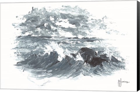 Framed Crashing Waves Print