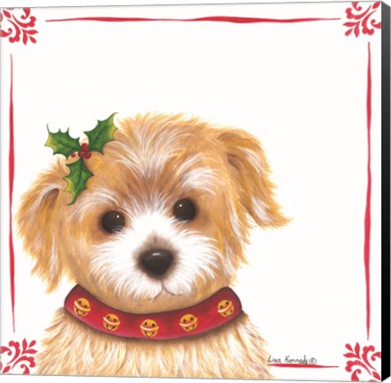 Framed Christmas Puppy Print