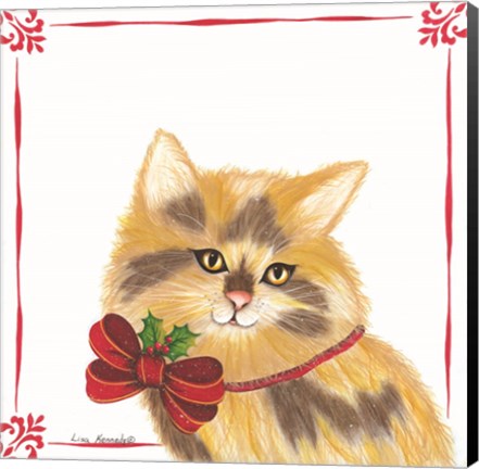 Framed Christmas Kitten Print