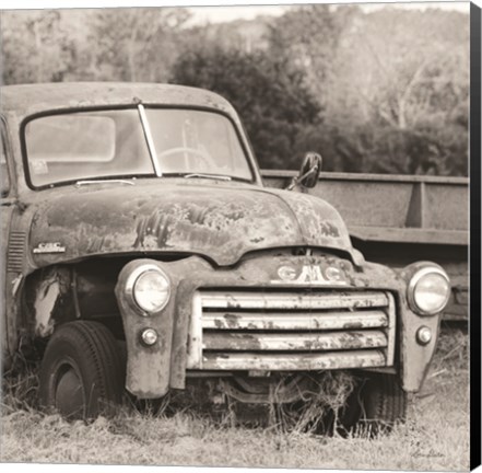 Framed Retired Truck I Print