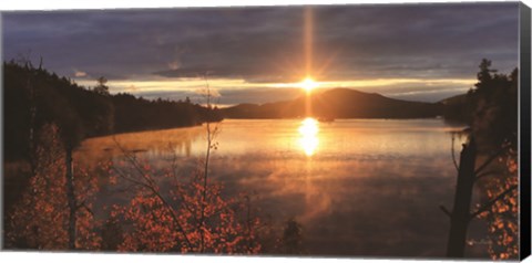 Framed Saranac Lake Sunset Print