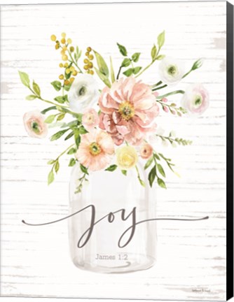 Framed Joy Floral Print