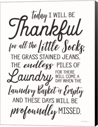 Framed Laundry Blessings I Print