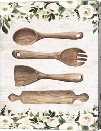 Framed Wooden Utensils Print