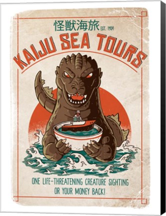 Framed Kaiju Sea Tours Print