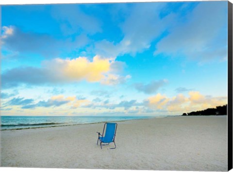 Framed Chair On Beach Print