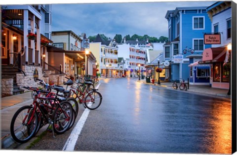 Framed Quiet Dawn On Mackinac Island Print