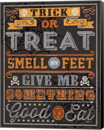 Framed Halloween Talk I Orange Print