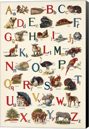 Framed Schoolhouse Alphabet Print