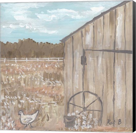 Framed Chicken &amp; Barn Print