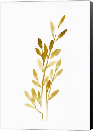 Framed Pretty Golden Leaves Print