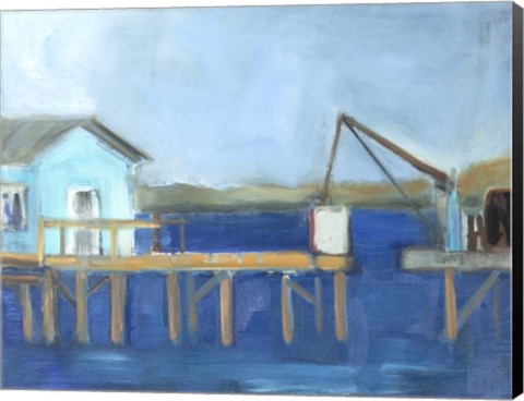 Framed Fishing Dock Print