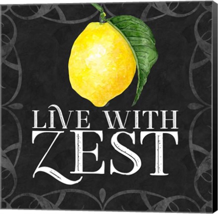 Framed Live with Zest sentiment III-Live with Zest Print