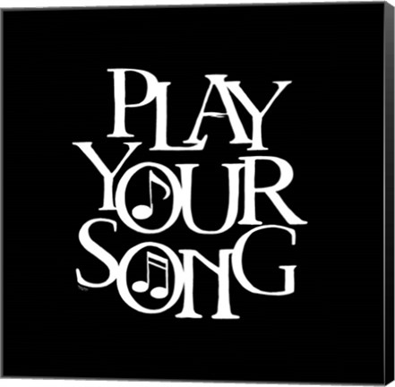 Framed Moved by Music black VIII-Your Song Print