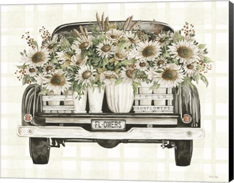 Framed Sunflower Truck Print