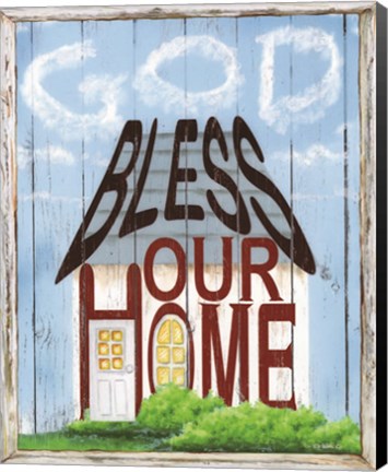 Framed God Bless Our Home Print