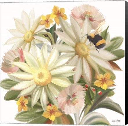 Framed Sunny Floral and Bee Print