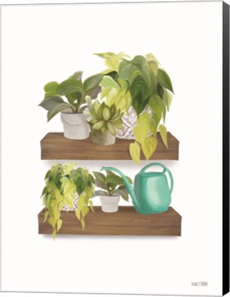 Framed Plant Lover Shelves Print