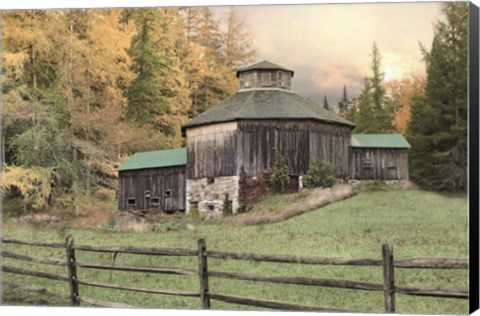 Framed Octagon Barn Print