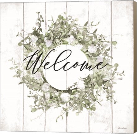 Framed Welcome Wreath Print