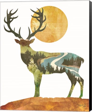 Framed Forest Deer Print