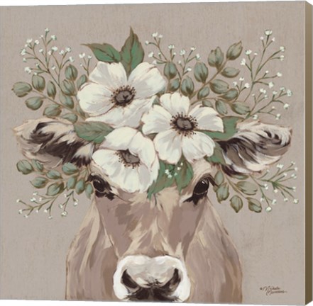 Framed Flora the Jersey Cow Print