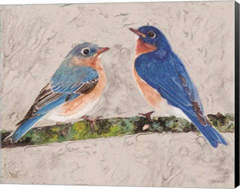 Framed Eastern Bluebirds 2 Print