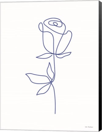 Framed One Line Flower I Print