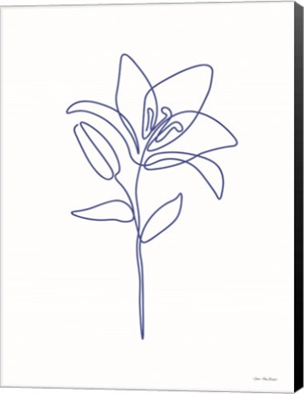 Framed One Line Flower II Print